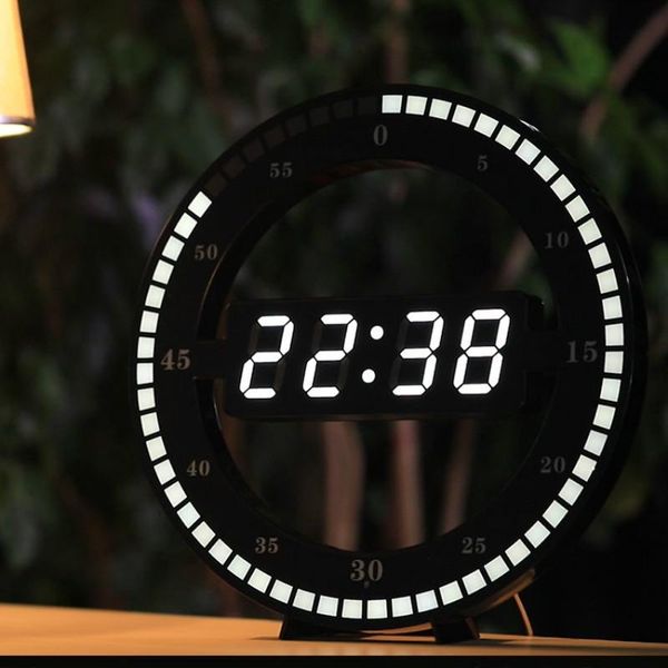 

wall clocks simple led ring clock 12 inch plastic automatic posensitive digital