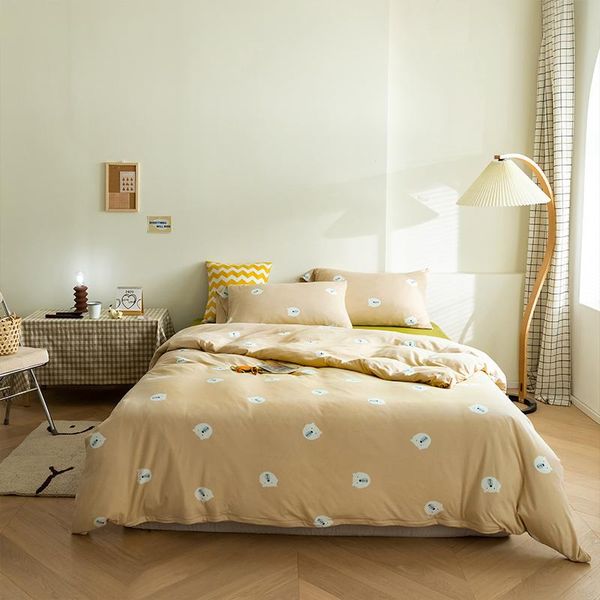

bedding sets e-star china store little bear print four of knitted cotton bed