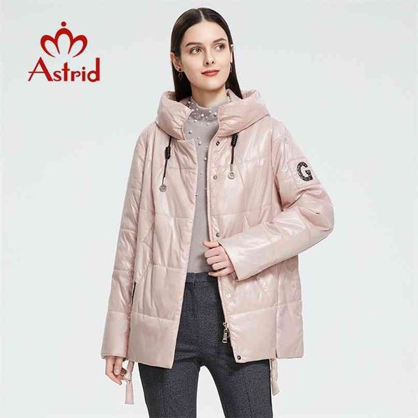 Astrid Women's Spring Outono Jaqueta Quilted Windproof What With Hood Zipper Casaco Mulheres Parkas Casual Outerwear Am-9508 210923