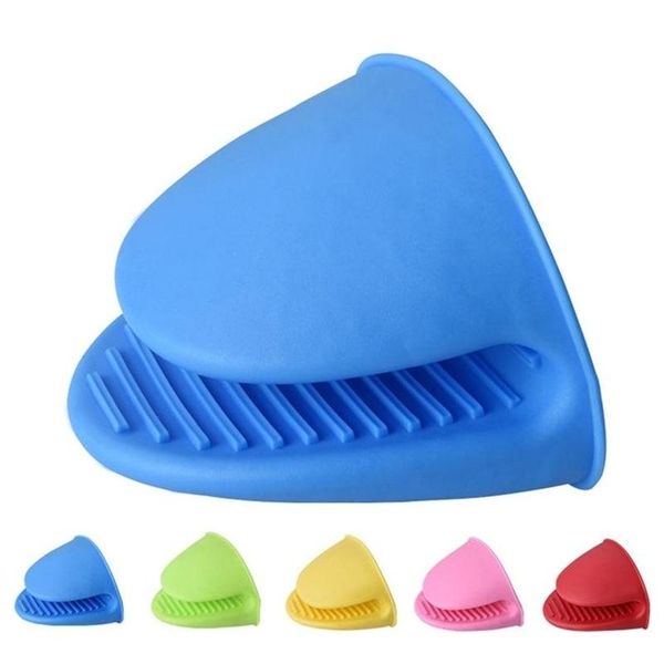 

bbq tools silicone heat resistant gloves clips insulation non stick anti-slip pot bowel holder clip cooking baking oven mitts