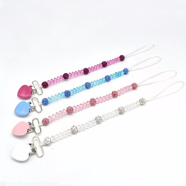 

pacifiers# crystal baby pacifier clips soother holder anti folder clip chain dummy nipple pram hook hanging strap