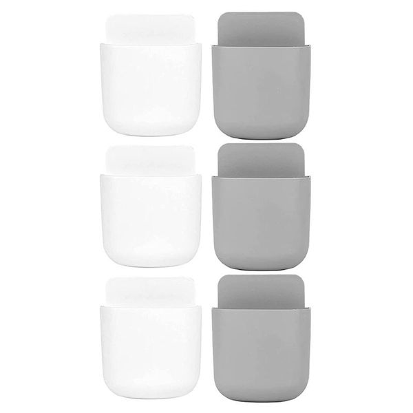 

hooks & rails 6pcs wall-mounted boxes simple storage multi-functional wall holders