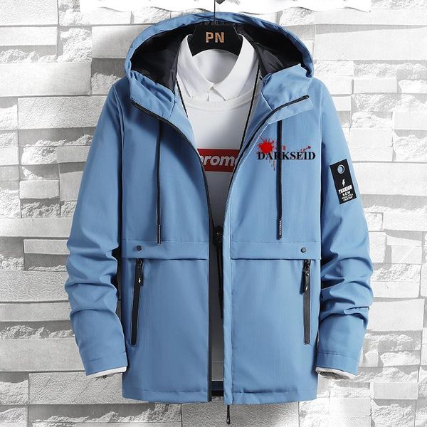 

men's jackets fashion casual hooded workwear jacket windbreaker men, Black;brown