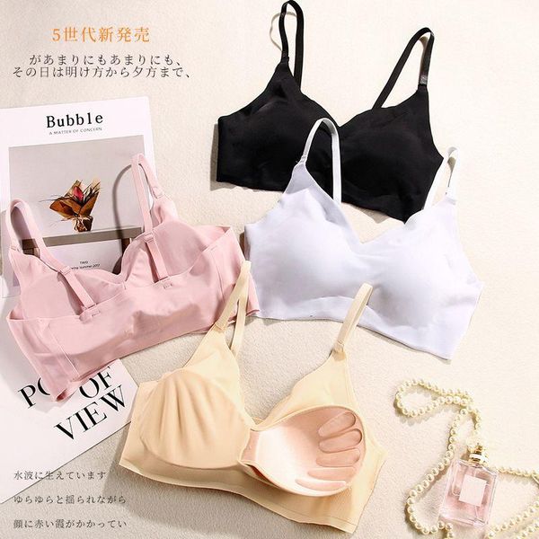 

bras fashion one piece seamless for women lingerie comfort wireless bra underwear sleep fitness soft bralette, Red;black