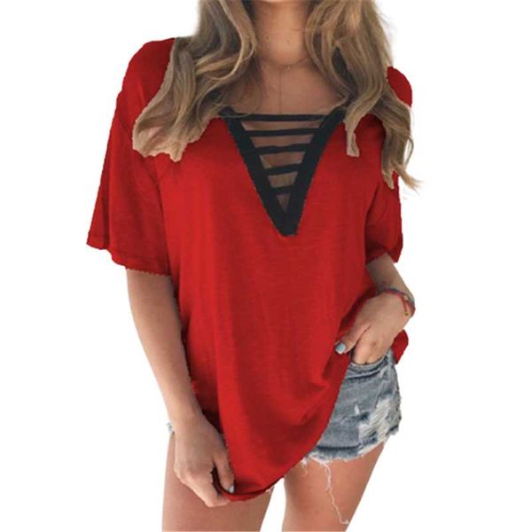 

women's t-shirt summer oversized women casual loose v neck tee shirt female plus size short sleeve ladies streetwear clothing, White