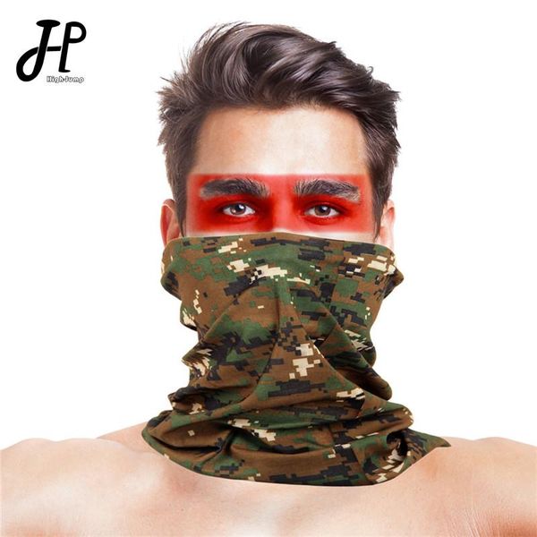 

cycling caps & masks camping hiking scarves military camo bandana polyester breathable neck cover face mask outdoor sports hunting riding he, Black