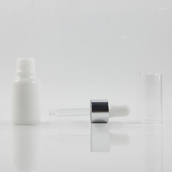 

storage bottles & jars wholesale 10ml opal glass bottle with silver dropper