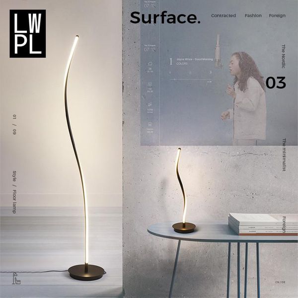 

floor lamps nordic design led for living room bedroom bedside standing lamp remote controlled dimmable de stand