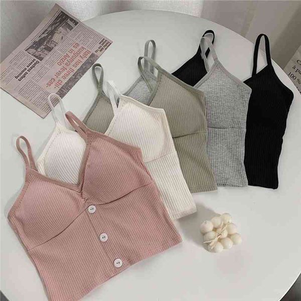 

woman y2k knitted tank summer girls crop women slim strap vest female backless bottoming shirts, White