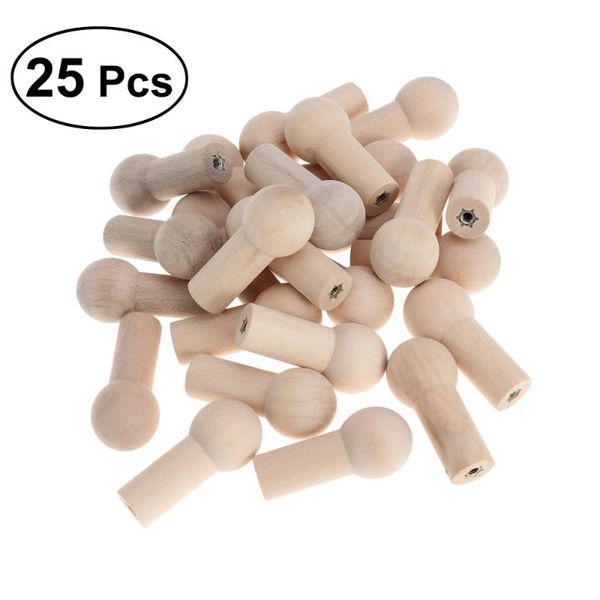 

25pcs wooden hook accessories wood clothing hooks shaker pegs 51mm*23mm*15mm hangers & racks