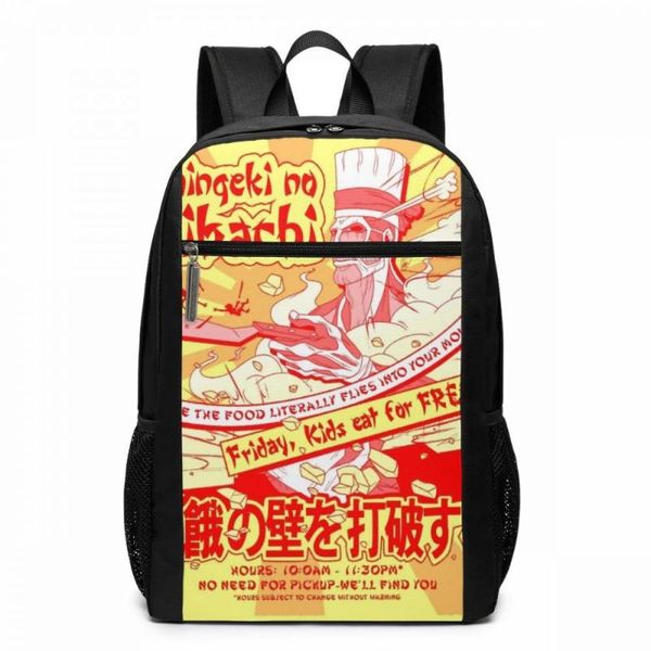 

backpack shingeki no kyojin hibachi attack on backpacks shopping trend bag men's - women's teenage bags
