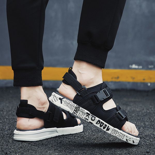 

men sports trainers sneakers big size 45 slippers sandals summer youth student slides black grey white light blue orange designers flip flop