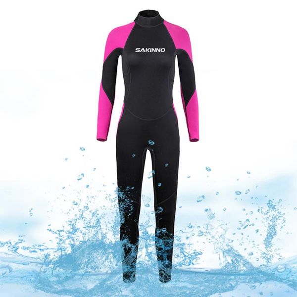 

swim wear 2021 wetsuits women 2mm neoprene full scuba diving suits surfing swimming long sleeve keep warm back zip for water sports