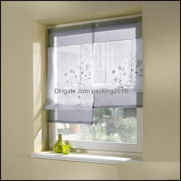 Vorhang Deco El Supplies Home Gardencurtain Vorhänge Fenster Shade Short Pastoral Küche Jalousien Schlafzimmer Wohnzimmer Rod Pocket Roman Panel F