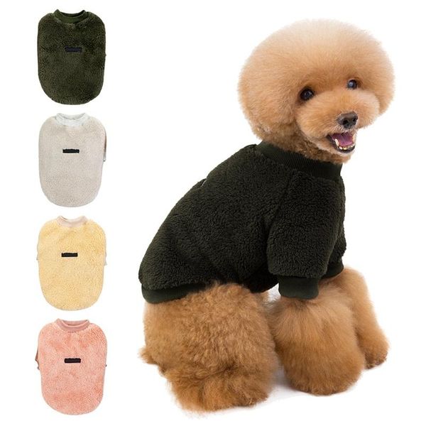 

dog apparel warm pet clothing for clothes coat jacket double-sided velvet simple