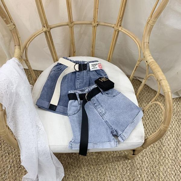 

korea style girls boys denim shorts summer cotton fashion kids 3-9 years d, Black