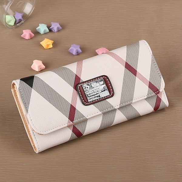 

wallet 2021 women's mid long three fold, Red;black