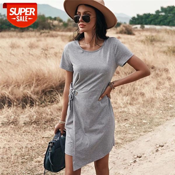 

Spring New Solid Knitted Dress Women Casual O Neck Short Sleeve Bandage Dress For Woman 2021 Fashion Summer Hip #t47Q, White;black