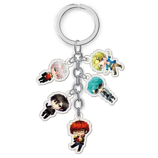 

keychains 2021 game key chains mystic messenger acrylic keychain keyring, Silver