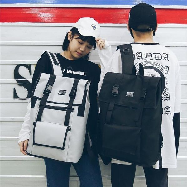 

backpack solid color simple large capacity student bag