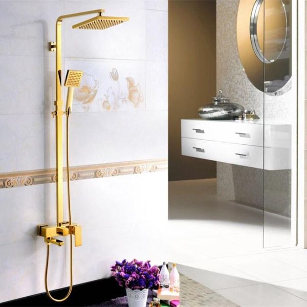 

vidric bathtub faucets luxury gold total brass bathroom faucet mixer tap square 8 inch hand held shower head kit s sets