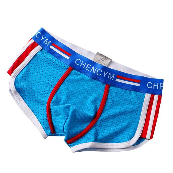 

underpants the ice silk mesh men's underwear tide boxer shorts korean style summer breathable close-fitting comfortable four-corner tro, Black;white