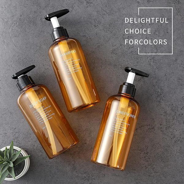 

liquid soap dispenser 3pcs bottle 300ml/500ml hand bathroom large capacity shampoo shower gel outdoor travel set