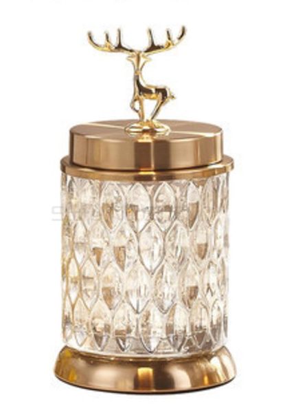 

storage bottles & jars nordic light luxury glass tank crafts decoration simple modern living room coffee table deer home candy jar