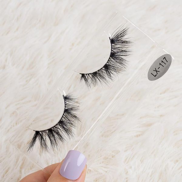 

false eyelashes 20mm lashes handmade crisscross reusable thick cruelty 3d mink