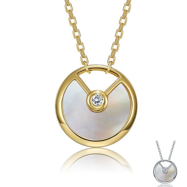 

sterling silver 925 pendant necklace for women zircon inlaid talisman necklaces party fine jewelry the listing chains