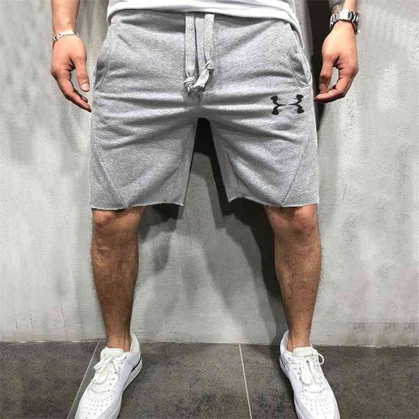 

summer men's shorts casual men joggers shorts sweatpants men trousers fitness streetwear skinny gym shorts male short pants 210324, White;black