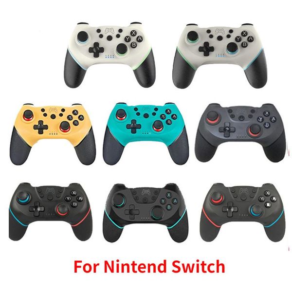 Controlador sem fio Bluetooth para Switch Pro Console GamePads NS Joystick de jogo com controladores de identificação de 6 eixos Joysticks