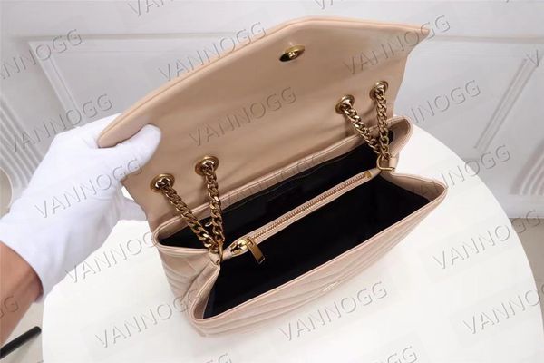 

2022 designer handbags square fat loulou chain bag real leather women's bag large-capacity shoulder bags quilted messenger handbag