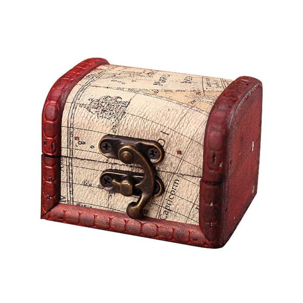 

vintage small wooden box creative jewelry storage retro packaging delicate candy container for party home ( bottles & jars