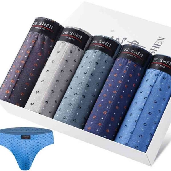 

5 pcs breathable cotton men's underwear briefs underwear men gay mens bodysuit male comfortable solid underpants 210730, Black;white