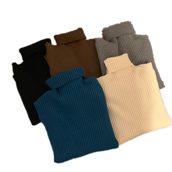 

women's sweaters 2021 autumn and winter high neck pullover knitted shirtsweater blouse womenladies slim sweatersturtleneckwomen, White;black