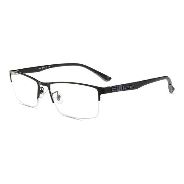 

fashion sunglasses frames half rim metal frame glasses for man arrival business style ultra light upsale optical spectacles, Black