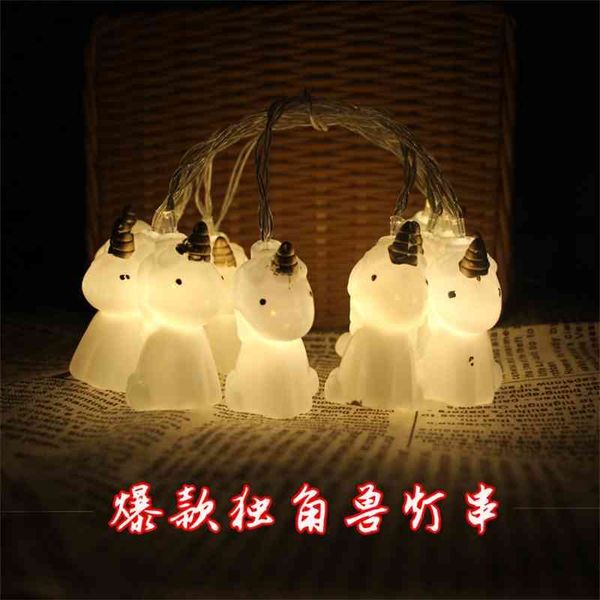 

new indoor led string 10 unicorn battery children's night christmas lights