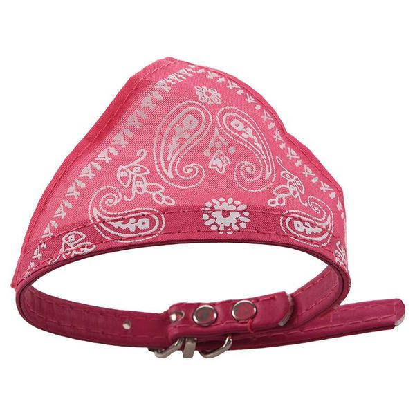 

dog apparel pink leather collar bandana adjustable scarf for cat pet s