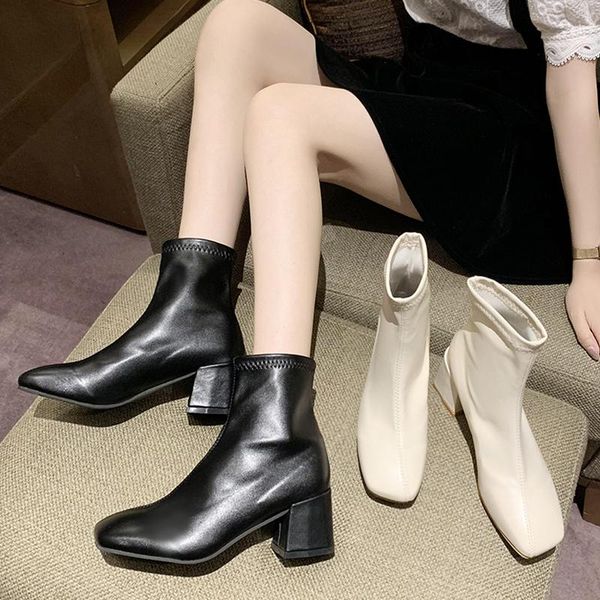 

boots women's rubber luxury designer autumn shoes boots-women clogs platform rain fashion ankle ladies rock 2021 high, Black