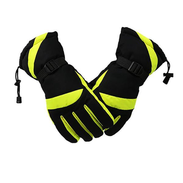 

sports gloves non-slip warmth space cotton winter cycling track mitts moto thickening light soft full finger, Black