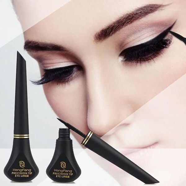 

women cosmetic beauty black eyeliner waterproof long-term eye liner pencil pen thin makeup easy to color1