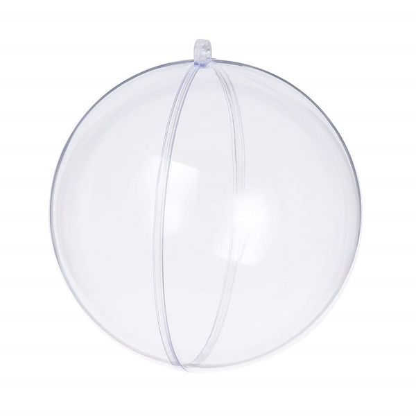 

2021 clear plastic fillable ornaments ball christmas hanging plastic ball transparent flower ball festival wedding party decorations, White
