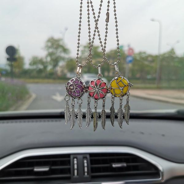 

dreamcatcher car hanging pendant interior accessories perfume open lockets essential oil diffuser air freshener