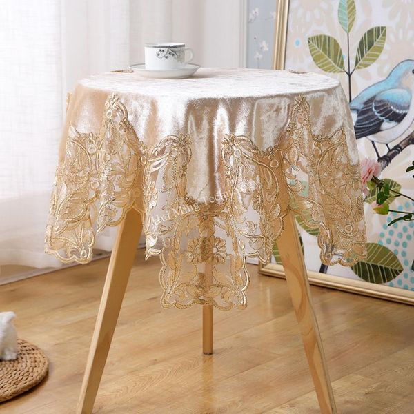 

grade embroidered tablecloth table flannel cover coffee water-soluble lace cloth tv cabinet piano fh2052