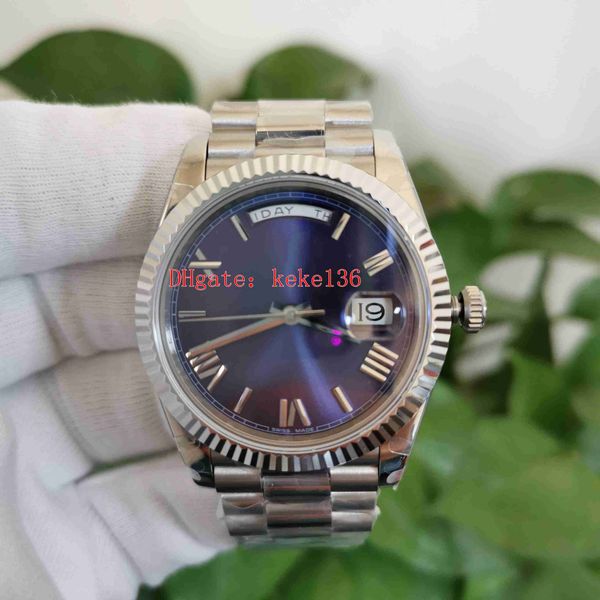 

3 color watches men wristwatches bp maker 40mm 228238 228239 president sapphire glass 2813 movement automatic mechanical mens watch, Slivery;brown