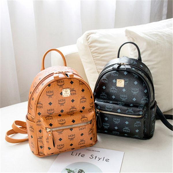 

sports fitness bags printed bag female backpack pu female casual lady soft leather small backpack