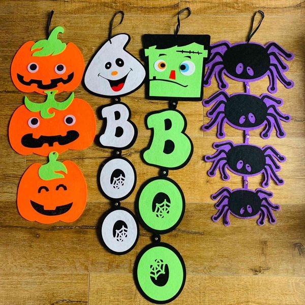 

halloween paper pumpkin shape party prop decoration pendant
