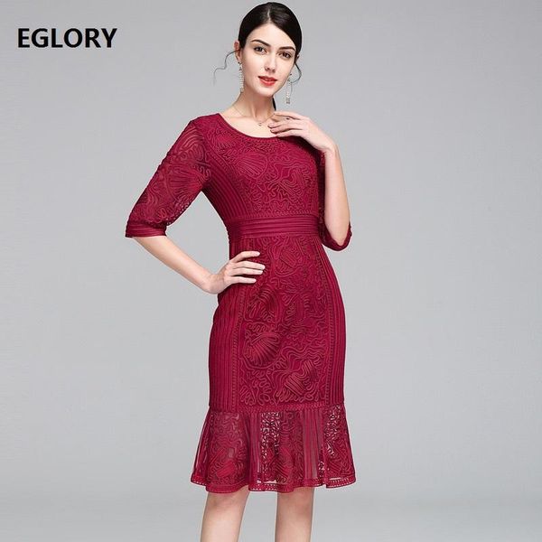 

casual dresses 1950s style dress high women allover appliques embroidery 3/4 sleeve bodycon party mermaid, Black;gray
