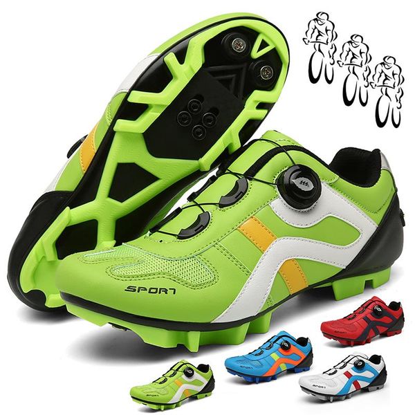 

professional sports cycling shoes men self-locking mtb ultralight breathable road women footwear, Black